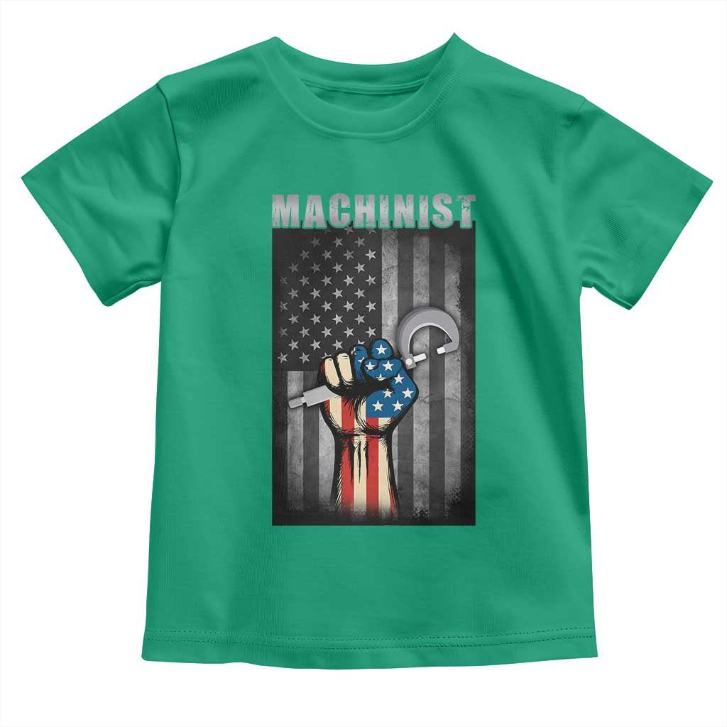 Machinist Patriotic US Flag Toddler T Shirt - Wonder Print Shop