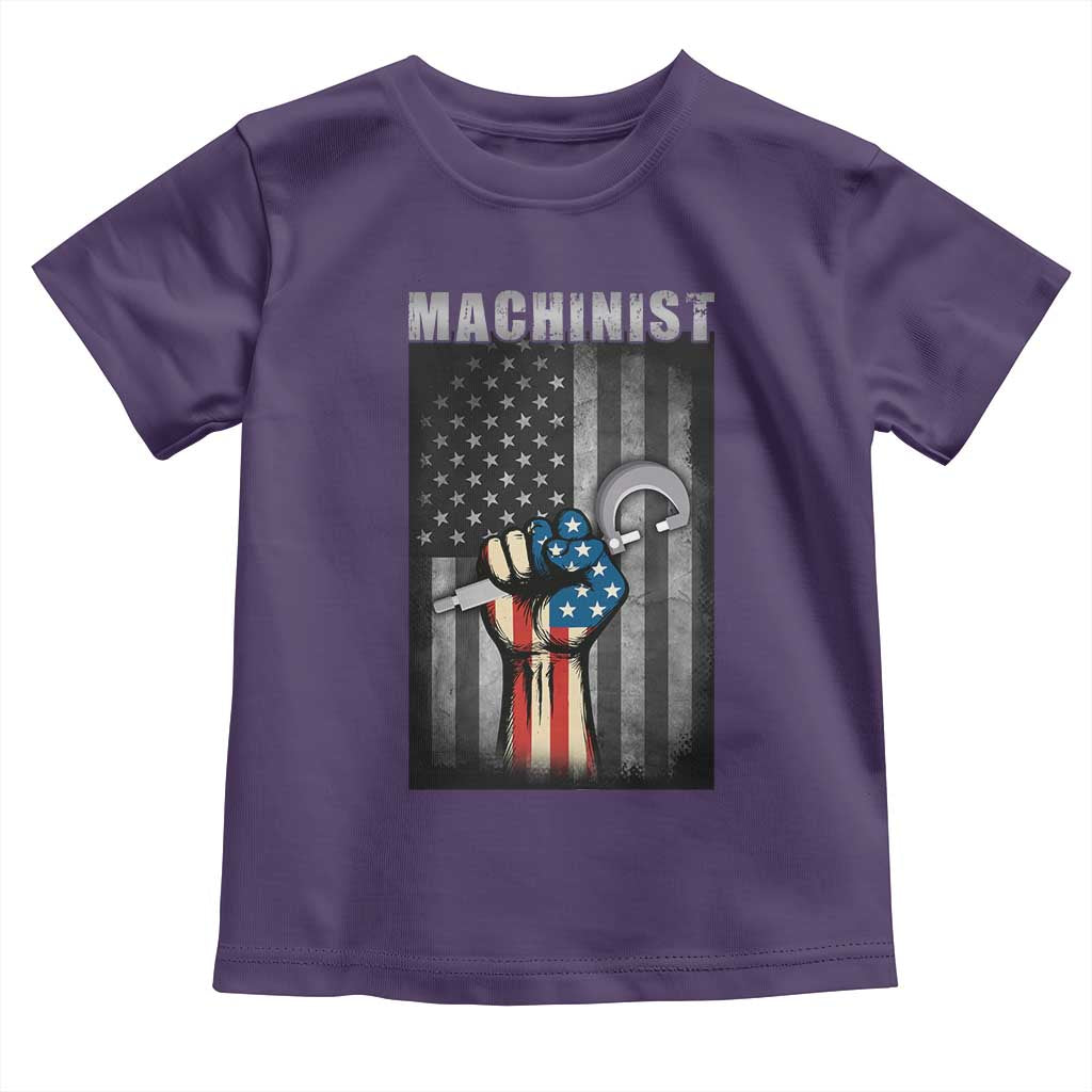 Machinist Patriotic US Flag Toddler T Shirt - Wonder Print Shop