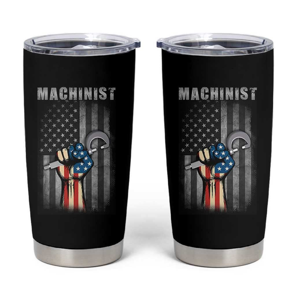 Machinist Patriotic US Flag Tumbler Cup - Wonder Print Shop