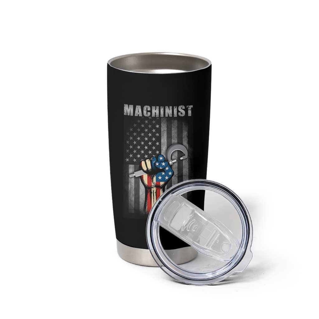 Machinist Patriotic US Flag Tumbler Cup - Wonder Print Shop
