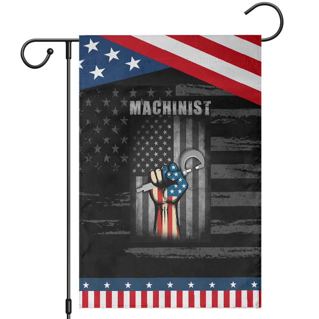 Machinist Patriotic US Flag Garden Flag