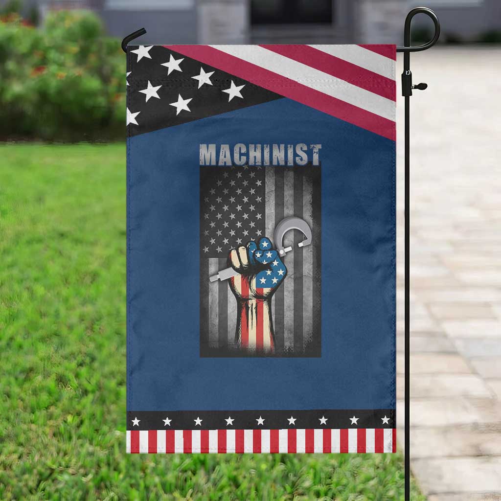 Machinist Patriotic US Flag Garden Flag