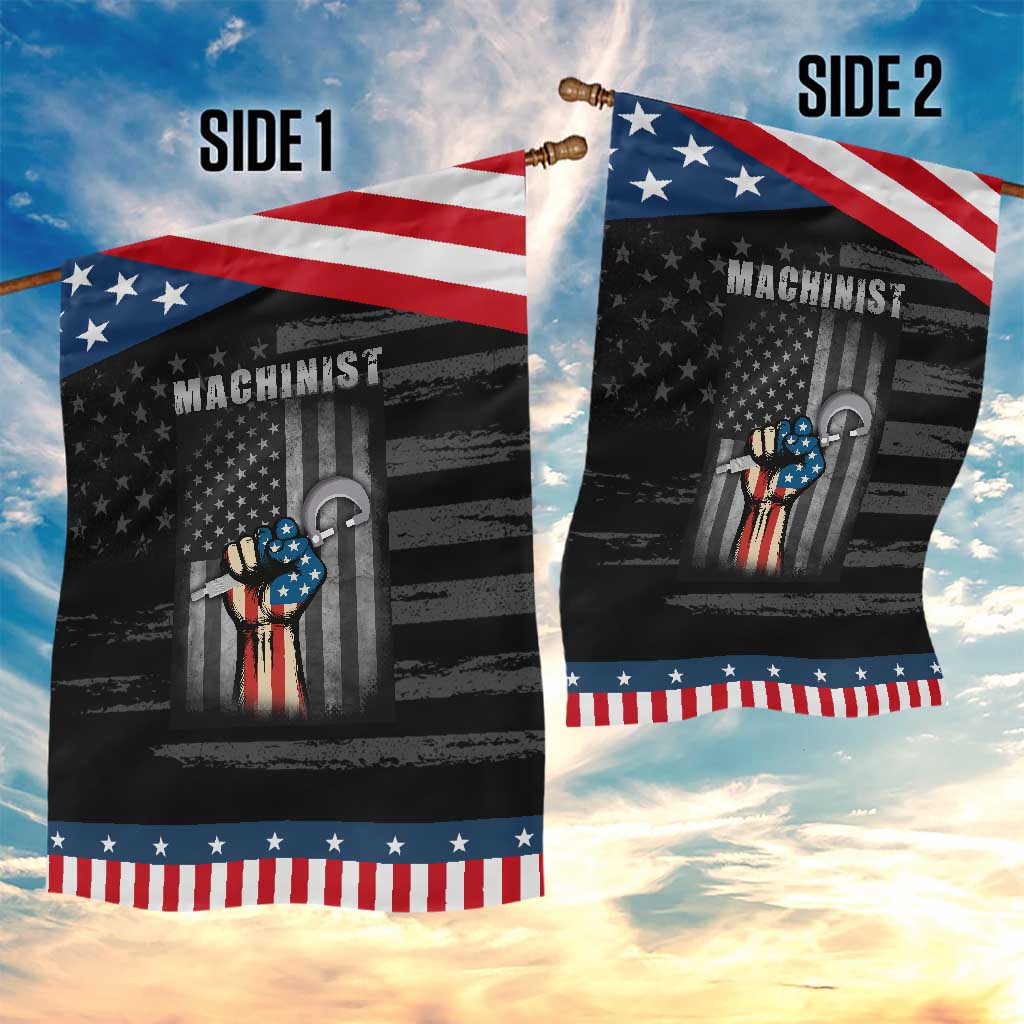 Machinist Patriotic US Flag Garden Flag