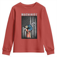 Machinist Patriotic US Flag Youth Sweatshirt - Wonder Print Shop