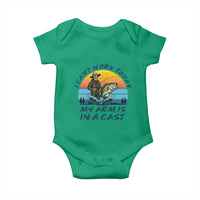 Funny Skeleton Camo Fishing Baby Onesie I Can Not Work Today My Arm Is In A Cast - Wonder Print Shop