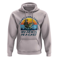 Funny Skeleton Camo Fishing Hoodie I Can Not Work Today My Arm Is In A Cast - Wonder Print Shop