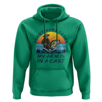 Funny Skeleton Camo Fishing Hoodie I Can Not Work Today My Arm Is In A Cast - Wonder Print Shop