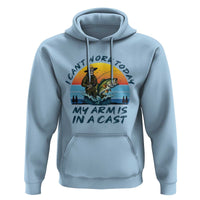 Funny Skeleton Camo Fishing Hoodie I Can Not Work Today My Arm Is In A Cast - Wonder Print Shop