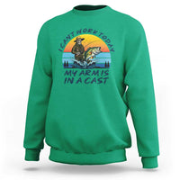 Funny Skeleton Camo Fishing Sweatshirt I Can Not Work Today My Arm Is In A Cast - Wonder Print Shop