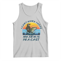 Funny Skeleton Camo Fishing Tank Top I Can Not Work Today My Arm Is In A Cast - Wonder Print Shop