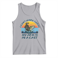Funny Skeleton Camo Fishing Tank Top I Can Not Work Today My Arm Is In A Cast - Wonder Print Shop