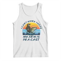 Funny Skeleton Camo Fishing Tank Top I Can Not Work Today My Arm Is In A Cast - Wonder Print Shop