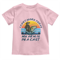 Funny Skeleton Camo Fishing Toddler T Shirt I Can Not Work Today My Arm Is In A Cast - Wonder Print Shop