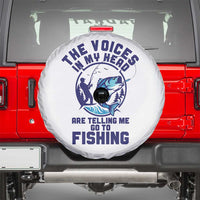 Funny Fisherman Spare Tire Cover The Voices In My Head Are Telling Me To Go Fishing - Wonder Print Shop