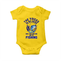 Funny Fisherman Baby Onesie The Voices In My Head Are Telling Me To Go Fishing - Wonder Print Shop