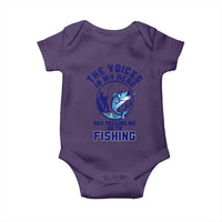 Funny Fisherman Baby Onesie The Voices In My Head Are Telling Me To Go Fishing - Wonder Print Shop