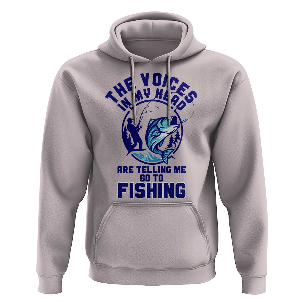 Funny Fisherman Hoodie The Voices In My Head Are Telling Me To Go Fishing - Wonder Print Shop