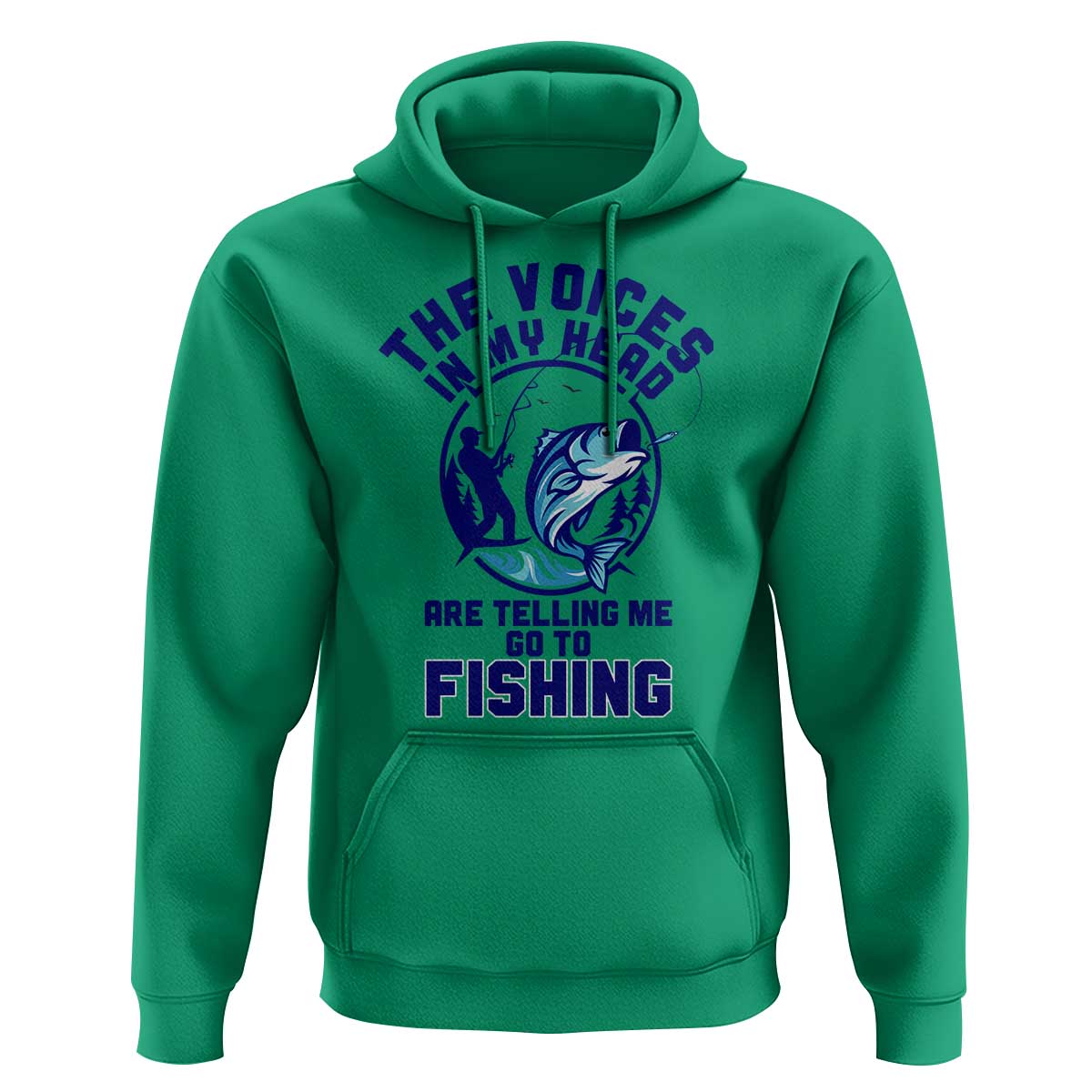 Funny Fisherman Hoodie The Voices In My Head Are Telling Me To Go Fishing - Wonder Print Shop