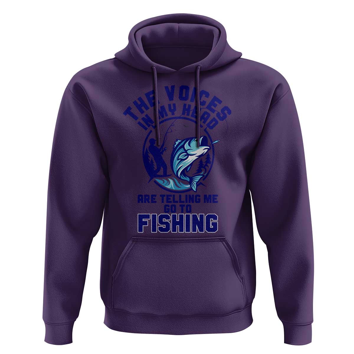 Funny Fisherman Hoodie The Voices In My Head Are Telling Me To Go Fishing - Wonder Print Shop