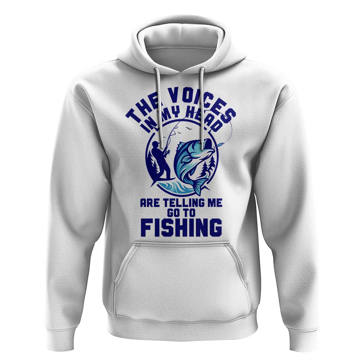 Funny Fisherman Hoodie The Voices In My Head Are Telling Me To Go Fishing - Wonder Print Shop