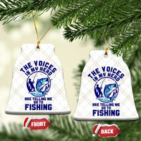 Funny Fisherman Ceramic Ornament The Voices In My Head Are Telling Me To Go Fishing - Wonder Print Shop
