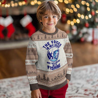 Funny Fisherman Ugly Christmas Sweater The Voices In My Head Are Telling Me To Go Fishing - Wonder Print Shop
