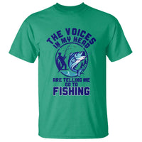Funny Fisherman T Shirt The Voices In My Head Are Telling Me To Go Fishing - Wonder Print Shop