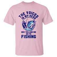 Funny Fisherman T Shirt The Voices In My Head Are Telling Me To Go Fishing - Wonder Print Shop