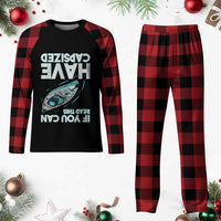 If You Can Read This I Have Capsized Plaid Pajama Set Funny Boating - Wonder Print Shop