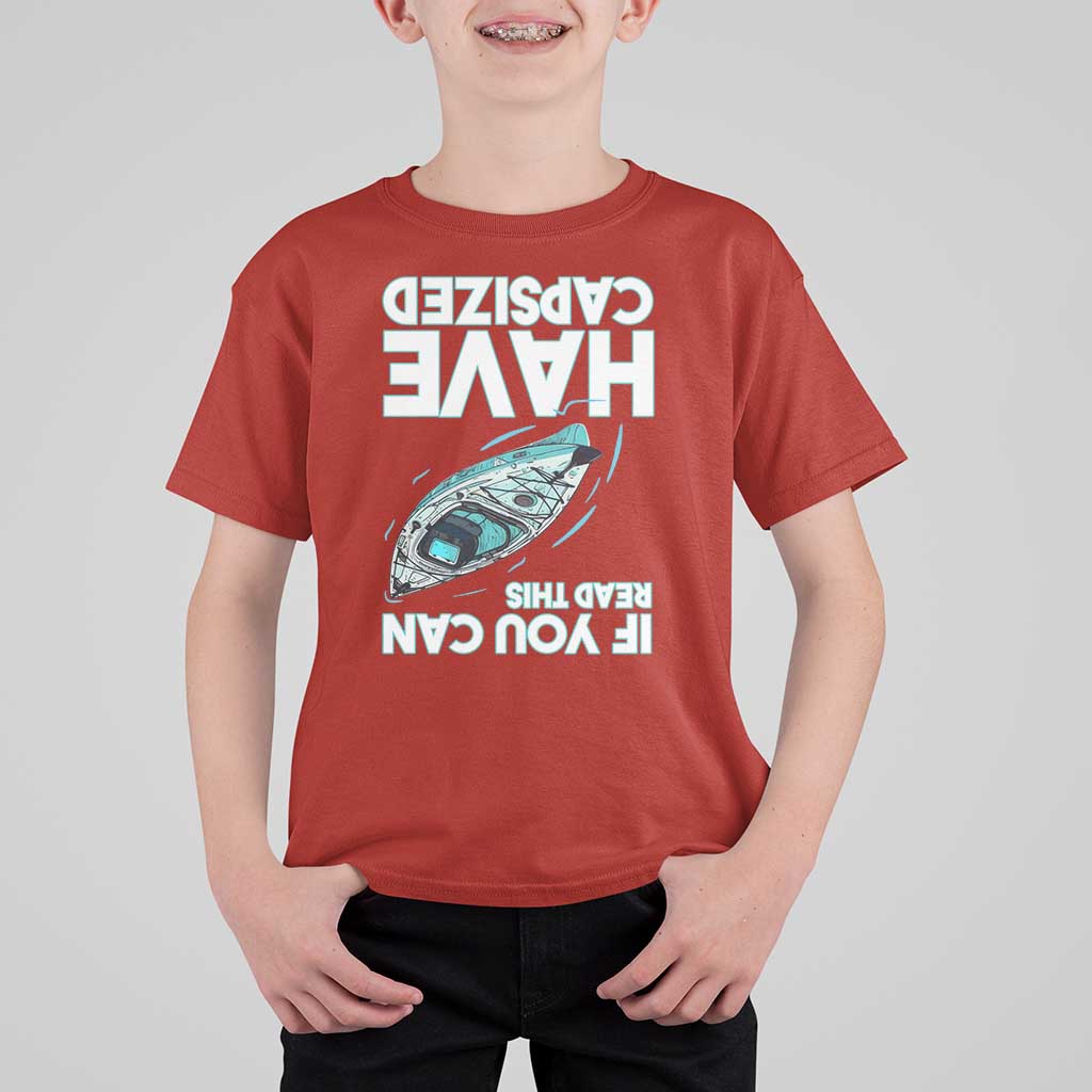 If You Can Read This I Have Capsized T Shirt For Kid Funny Boating - Wonder Print Shop