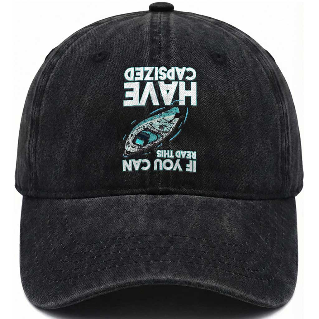 If You Can Read This I Have Capsized Washed Cotton Baseball Cap Funny Boating