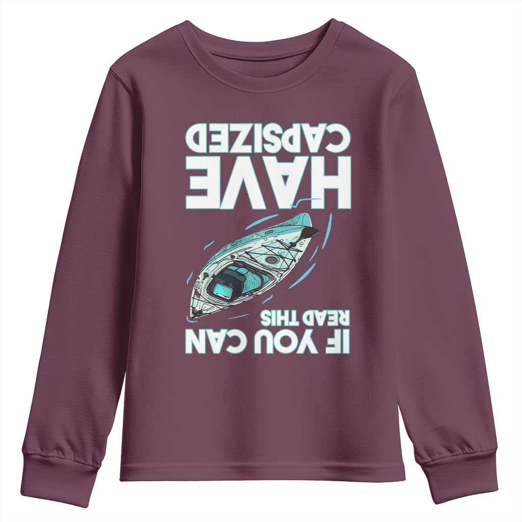 If You Can Read This I Have Capsized Youth Sweatshirt Funny Boating - Wonder Print Shop