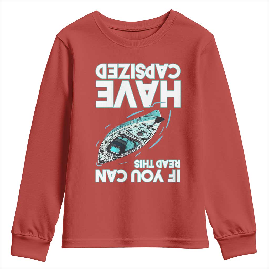 If You Can Read This I Have Capsized Youth Sweatshirt Funny Boating - Wonder Print Shop
