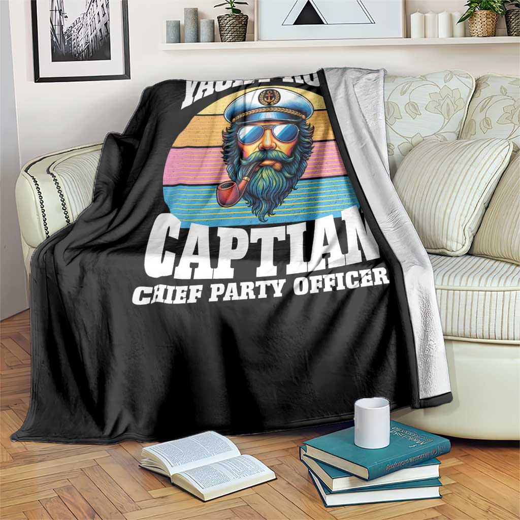 Yacht Rock Captain Throw Blanket Funny Boating Party Music - Wonder Print Shop