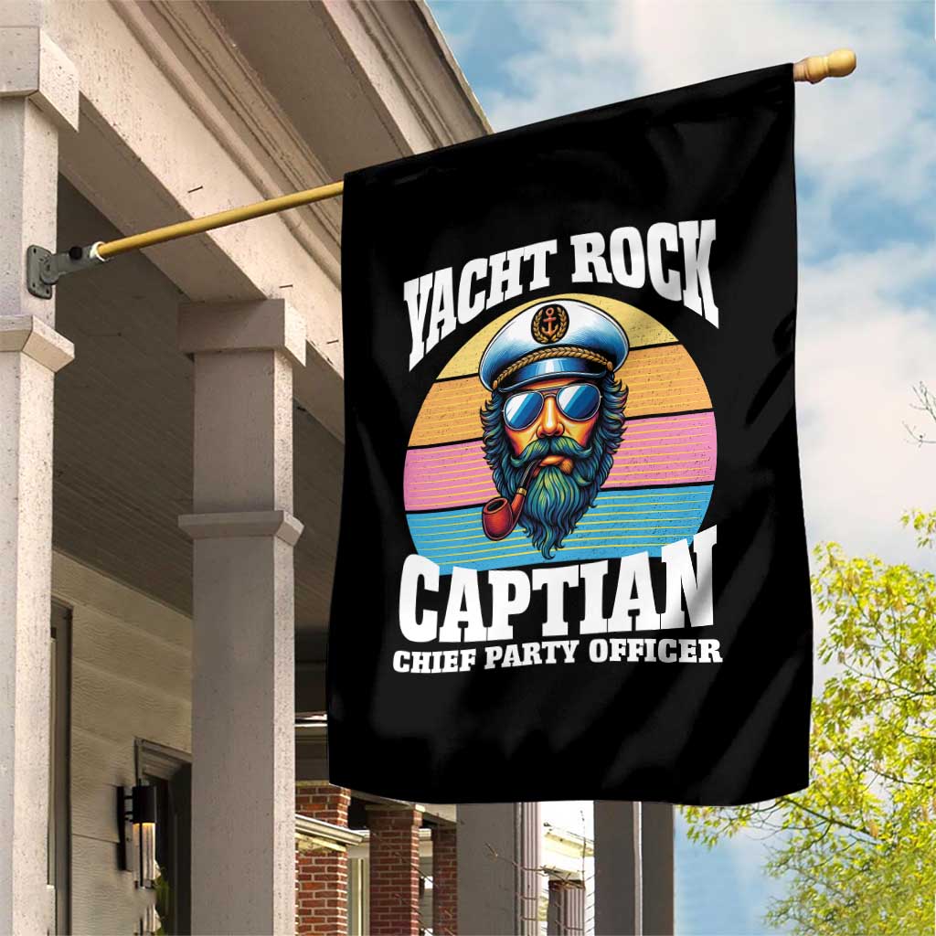 Yacht Rock Captain Garden Flag Funny Boating Party Music - Wonder Print Shop
