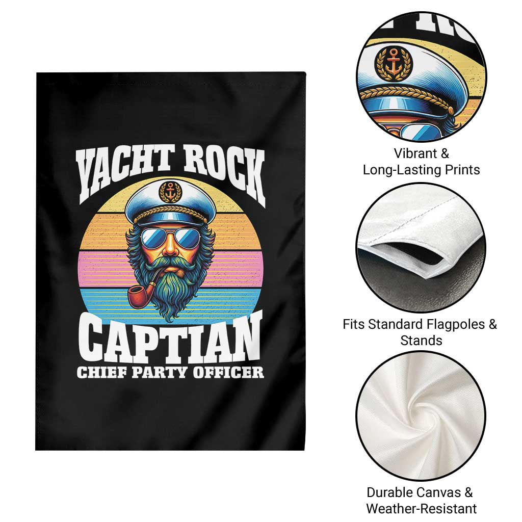 Yacht Rock Captain Garden Flag Funny Boating Party Music - Wonder Print Shop