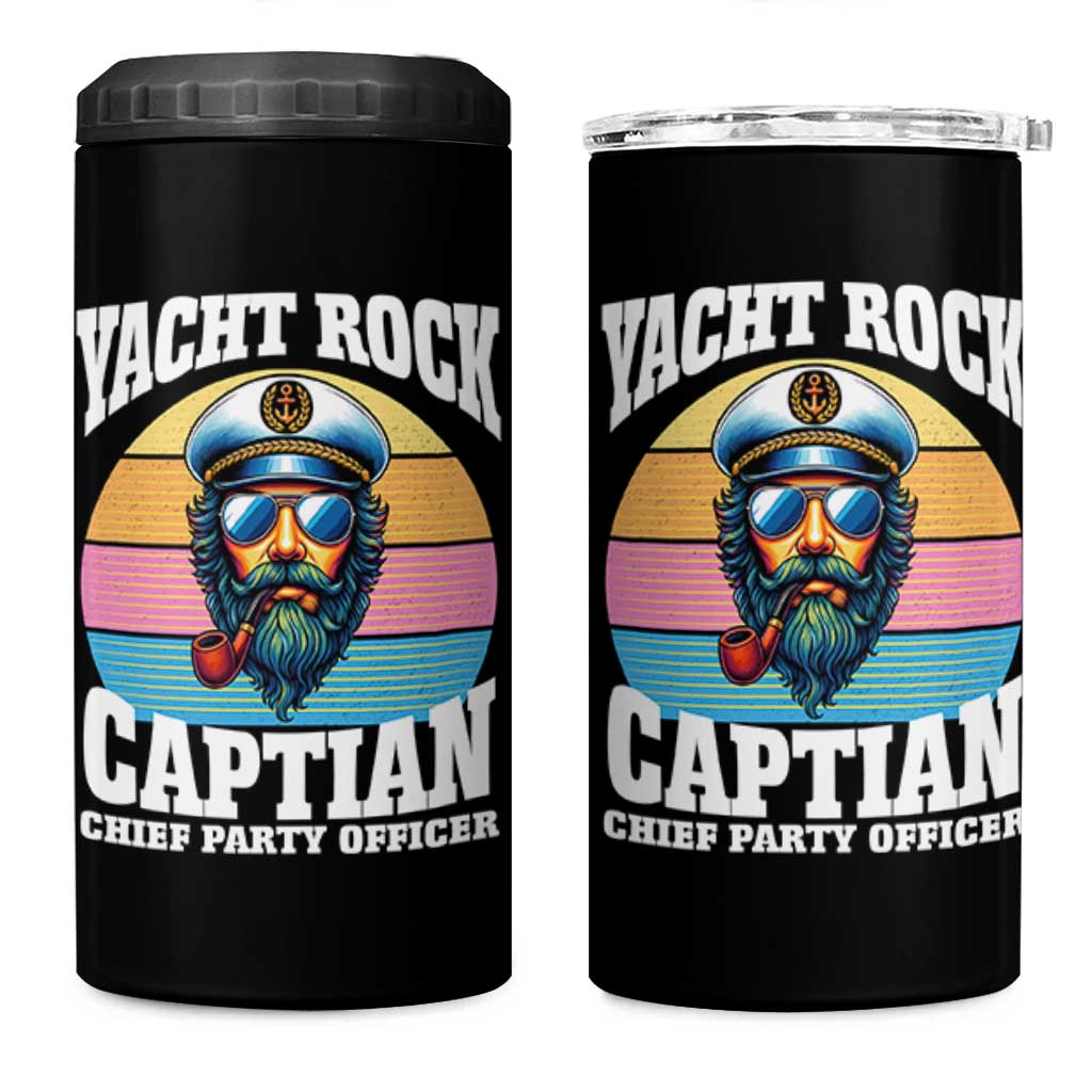 Yacht Rock Captain 4 in 1 Can Cooler Tumbler Funny Boating Party Music - Wonder Print Shop