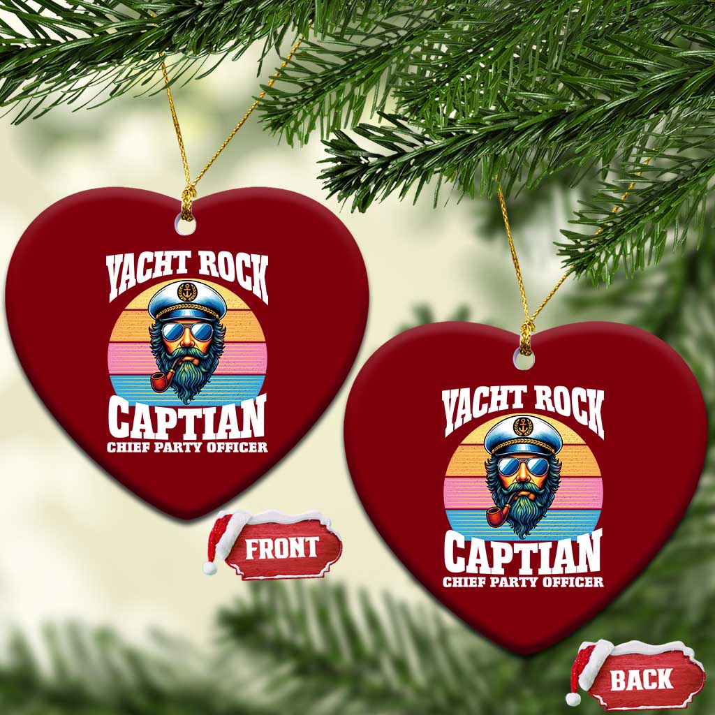 Yacht Rock Captain Ceramic Ornament Funny Boating Party Music - Wonder Print Shop