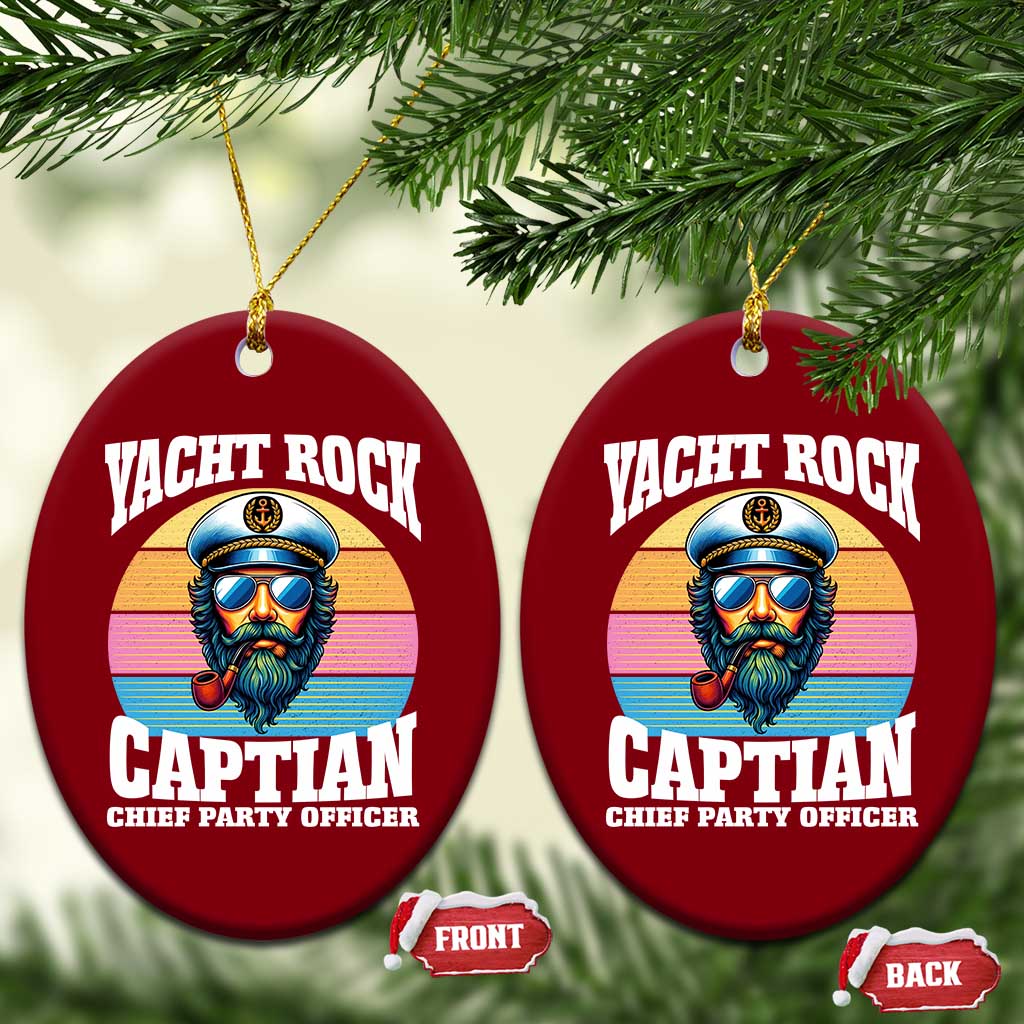 Yacht Rock Captain Ceramic Ornament Funny Boating Party Music - Wonder Print Shop