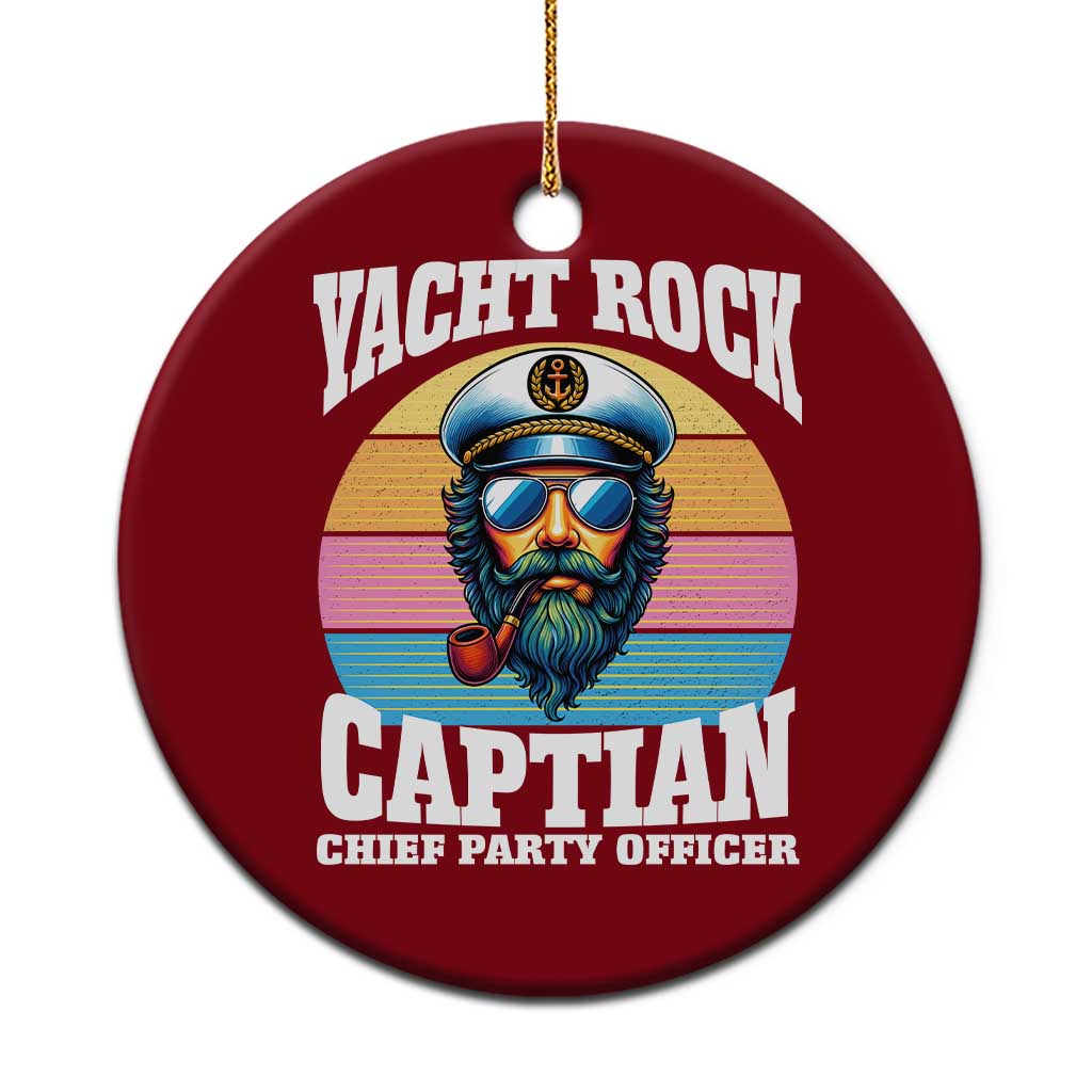 Yacht Rock Captain Ceramic Ornament Funny Boating Party Music - Wonder Print Shop
