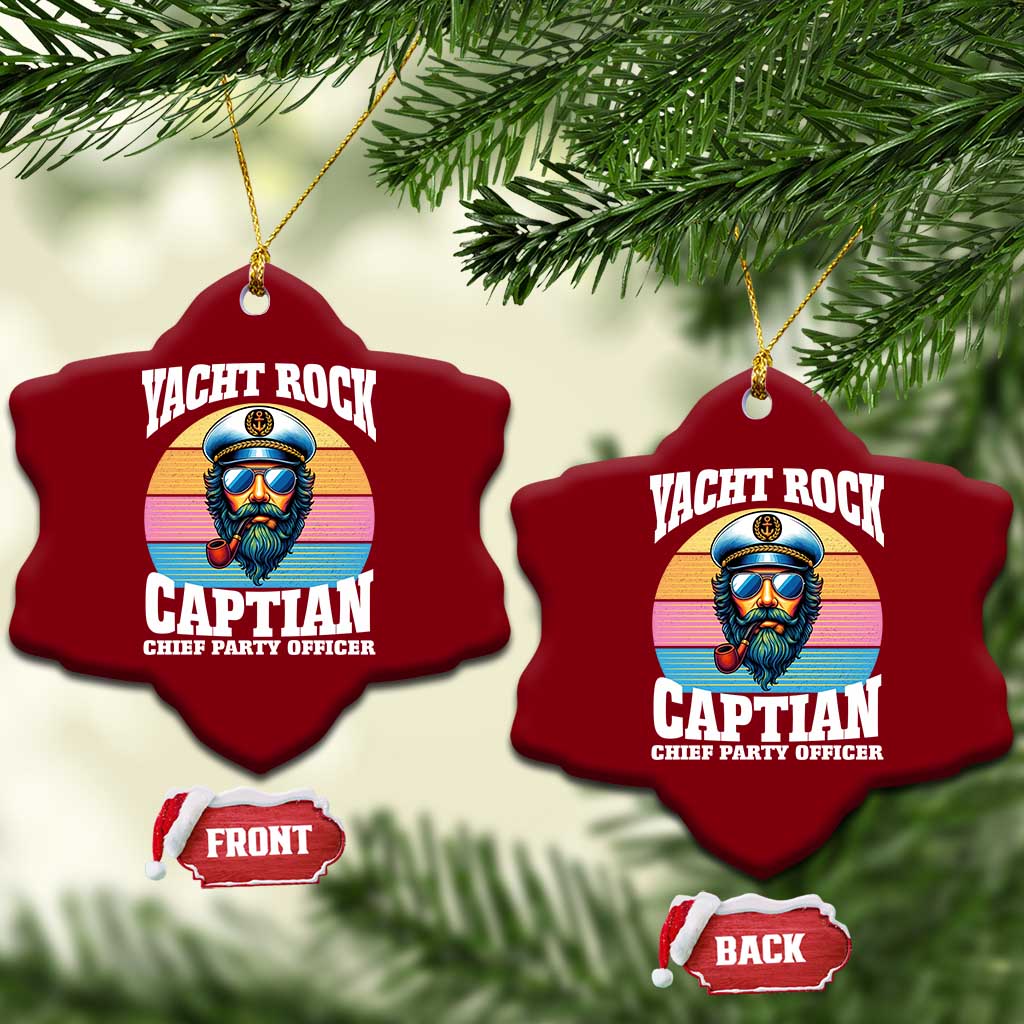 Yacht Rock Captain Ceramic Ornament Funny Boating Party Music - Wonder Print Shop