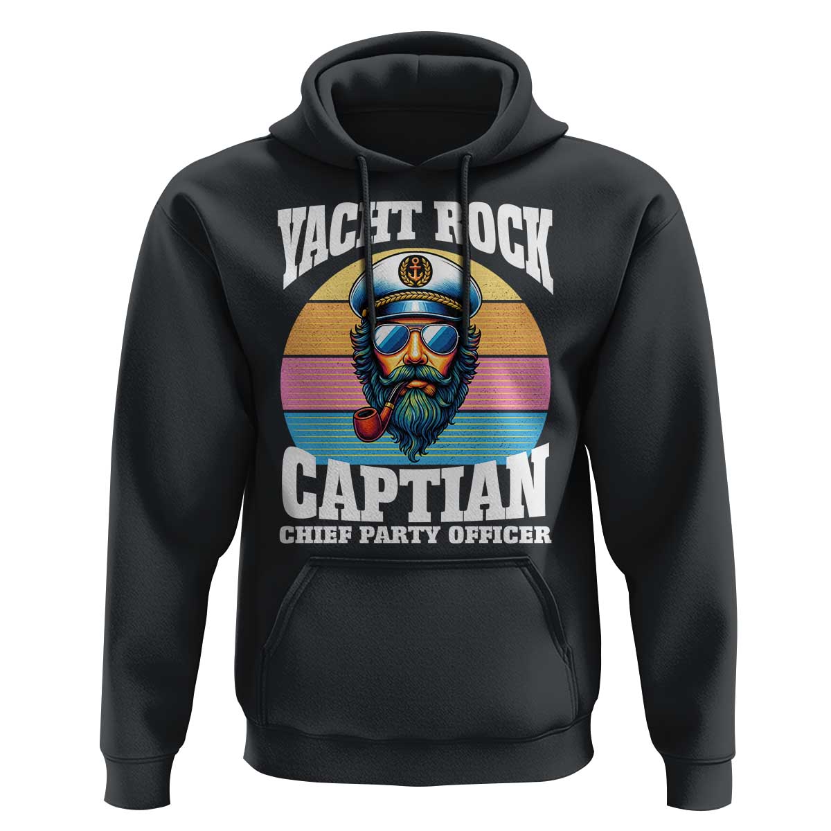 Yacht Rock Captain Hoodie Funny Boating Party Music - Wonder Print Shop