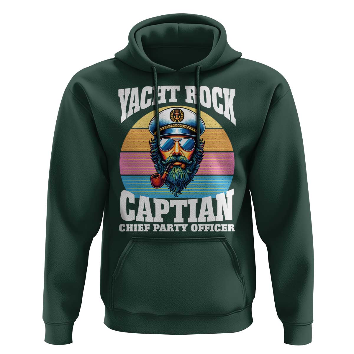 Yacht Rock Captain Hoodie Funny Boating Party Music - Wonder Print Shop