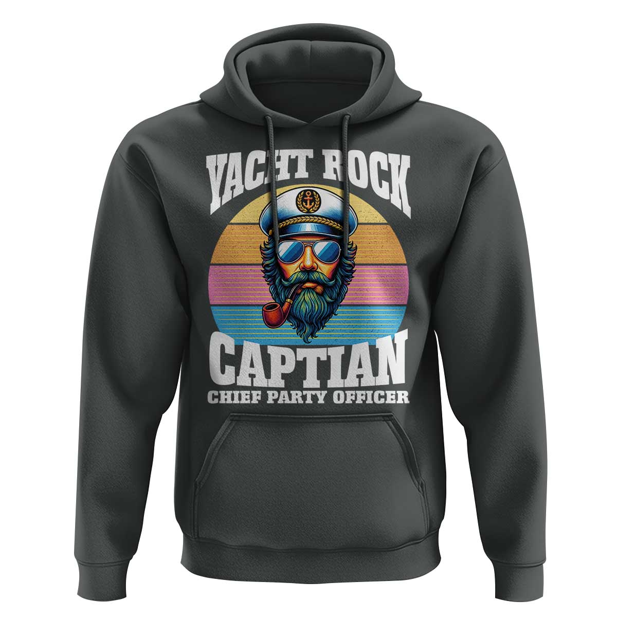 Yacht Rock Captain Hoodie Funny Boating Party Music - Wonder Print Shop