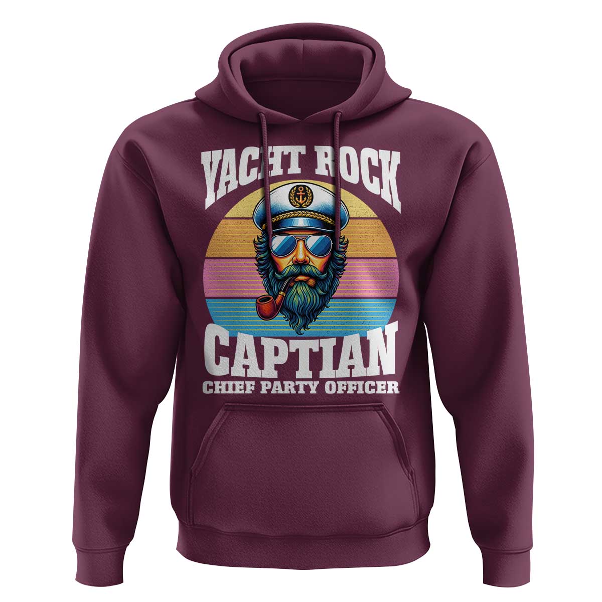 Yacht Rock Captain Hoodie Funny Boating Party Music - Wonder Print Shop