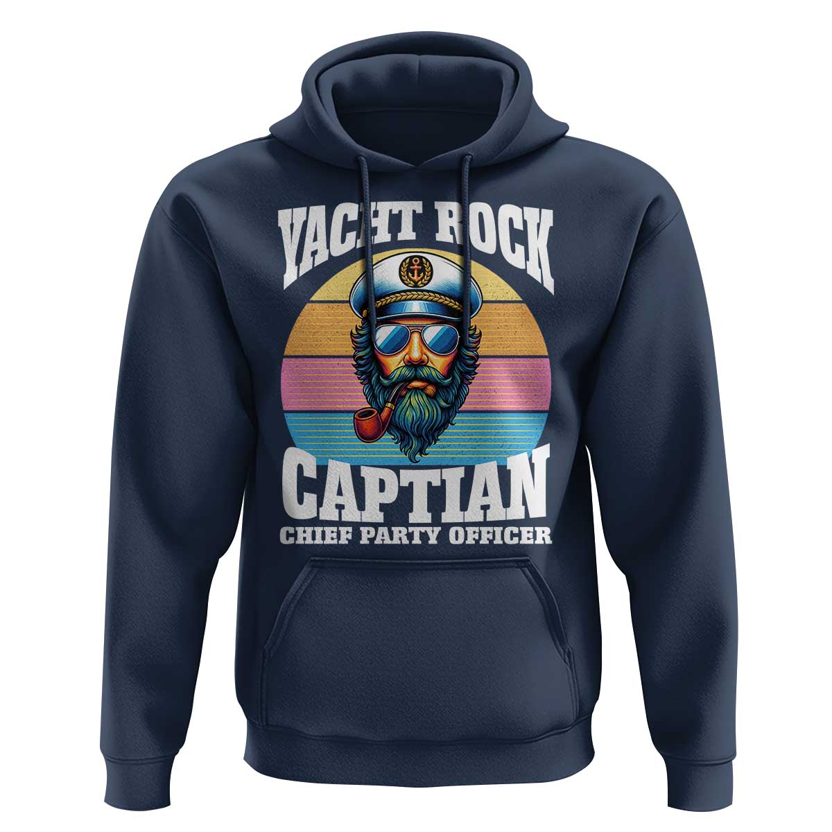 Yacht Rock Captain Hoodie Funny Boating Party Music - Wonder Print Shop