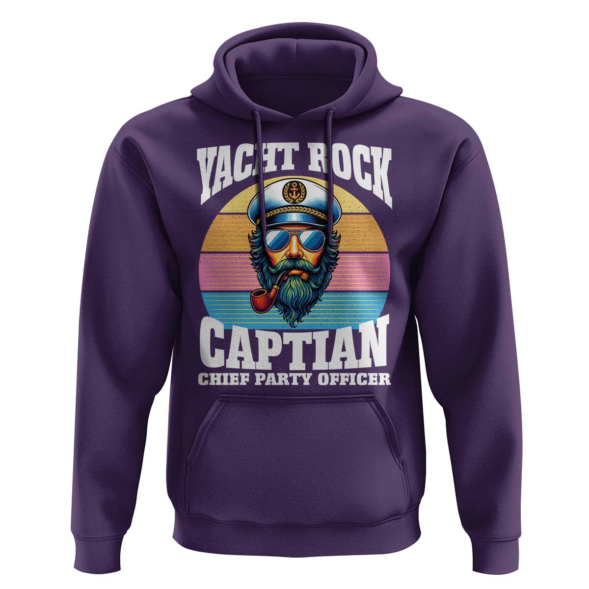Yacht Rock Captain Hoodie Funny Boating Party Music - Wonder Print Shop