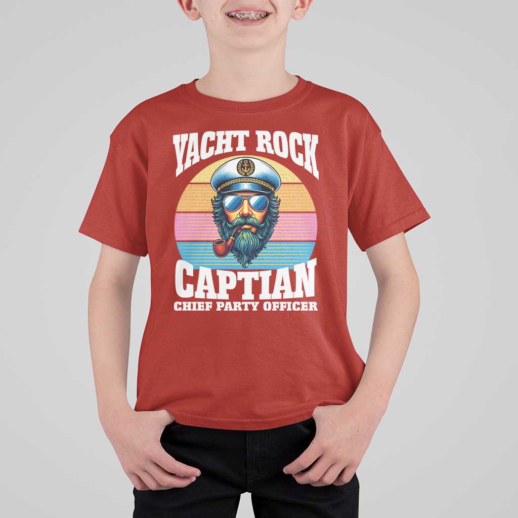 Yacht Rock Captain T Shirt For Kid Funny Boating Party Music - Wonder Print Shop