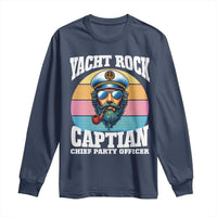 Yacht Rock Captain Long Sleeve Shirt Funny Boating Party Music - Wonder Print Shop