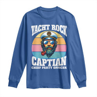Yacht Rock Captain Long Sleeve Shirt Funny Boating Party Music - Wonder Print Shop